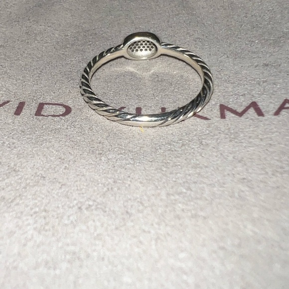 David Yurman Cable Collectibles Oval Stack Ring Sterling Silver Pavé Diamonds - Picture 13 of 15
